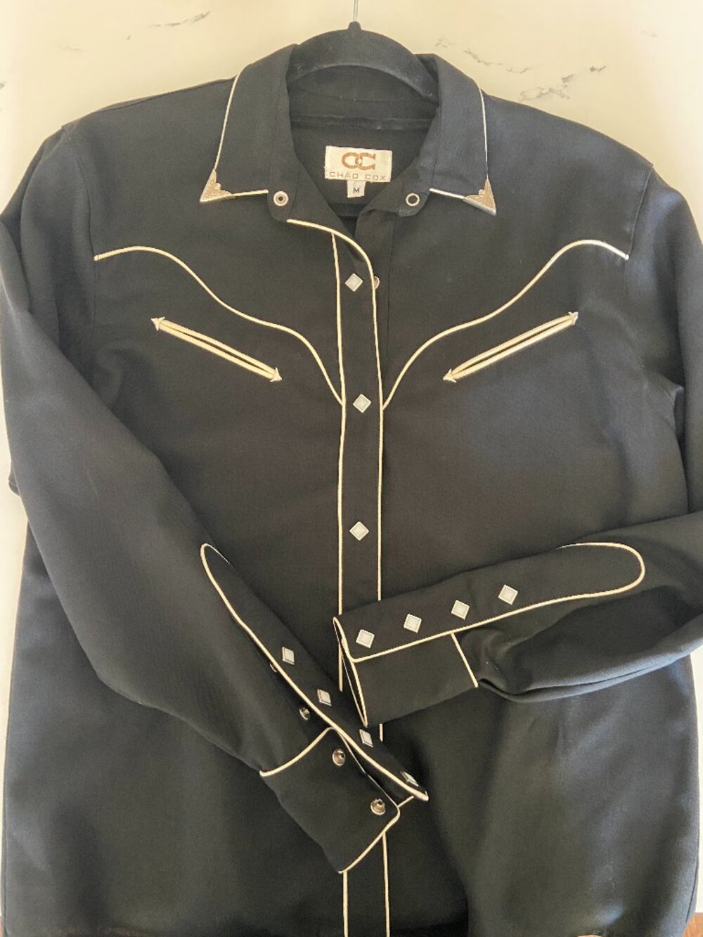 Vintage Chad Cox 100% Wool Western Pearl Snap Shirt Made in USA